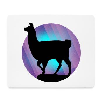 Lama alpaga - Tapis de souris (format paysage) - blanc - Devant