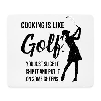Golf Golfer Golfplatz Golfspieler Lustig - Mousepad (Querformat) - Weiß - Vorne