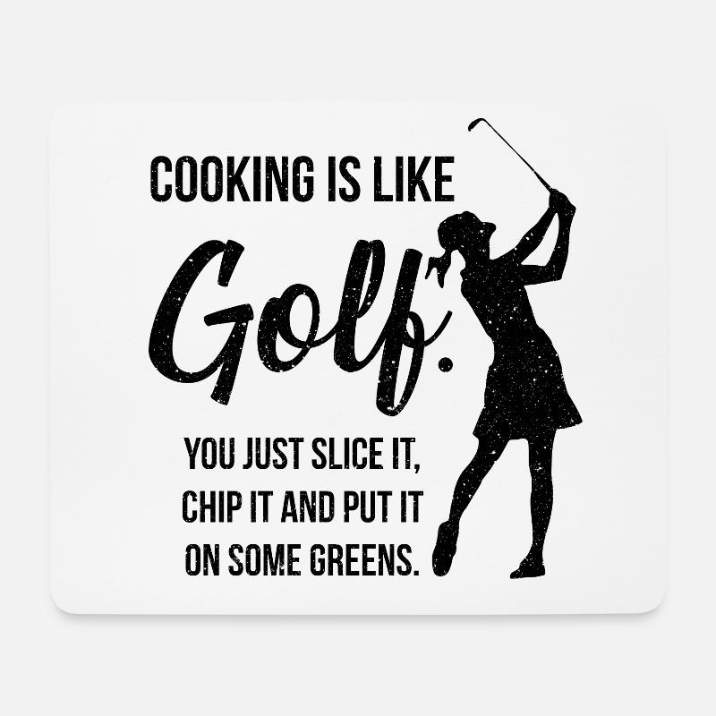 Golf Golfer Golfplatz Golfspieler Lustig - Mousepad (Querformat) - Weiß