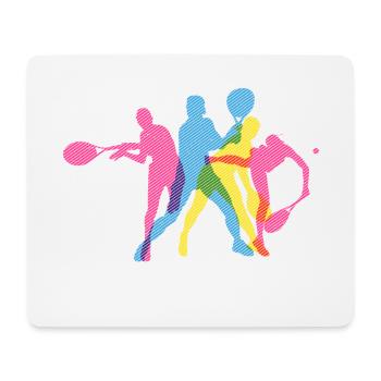 Tennis Tennis Tennis - Tapis de souris (format paysage) - blanc - Devant