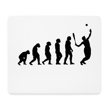Tennis Tennisspieler Tennisplatz Evolution - Mousepad (Querformat) - Weiß - Vorne