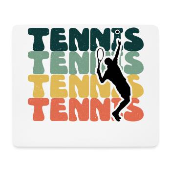 Tennis Tennis Tennis - Tapis de souris (format paysage) - blanc - Devant