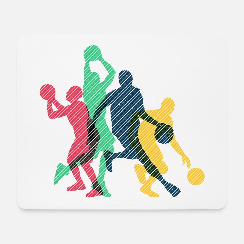Basketball Basketballer Basketballmannschaft - Mousepad (Querformat) - Weiß