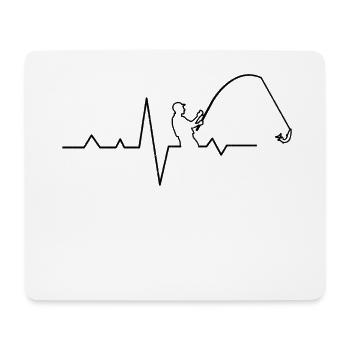Angeln Angler Fischerei Fischer - Mousepad (Querformat) - Weiß - Vorne