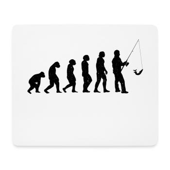 Angeln Angler Fischerei Fischer Evolution - Mousepad (Querformat) - Weiß - Vorne