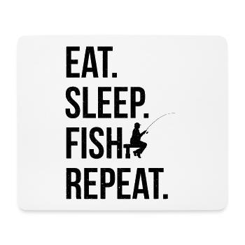 Angeln Angler Fischerei Fischer - Mousepad (Querformat) - Weiß - Vorne
