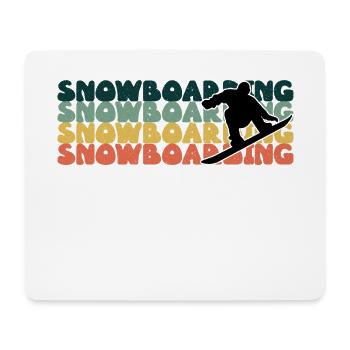 Snowboarding Snowboarding Snowboarding Snowboarder - Mouse Pad (horizontal) - white - Front