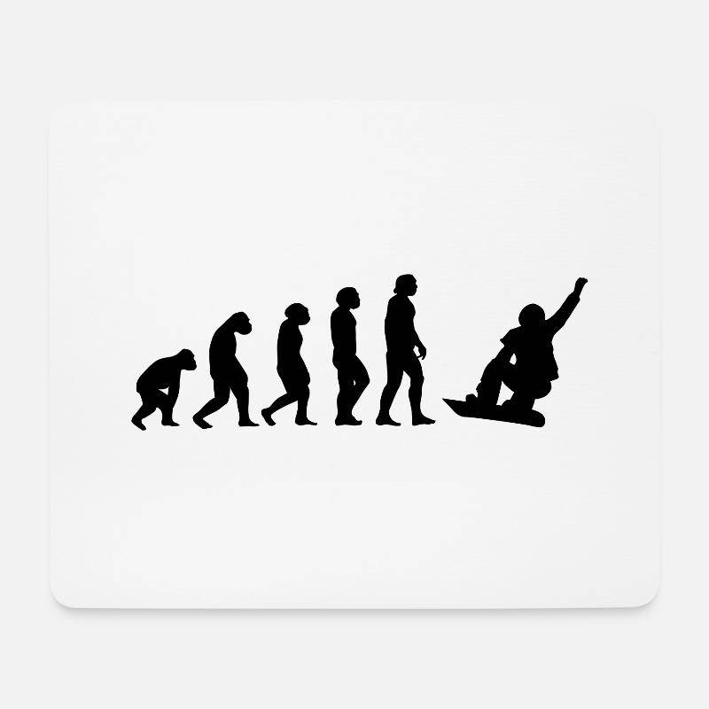 Snowboard Snowboard Snowboard - Tapis de souris (format paysage) - blanc