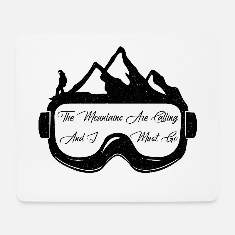 Snowboard Snowboarding Snowboardurlaub Snowboarder - Mousepad (Querformat) - Weiß