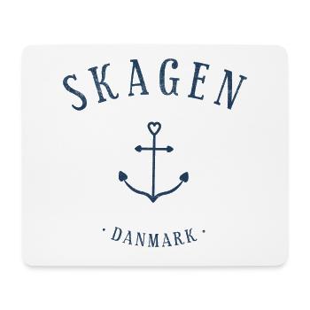 Skagen Danmark Anker Danemark Coeur - Tapis de souris (format paysage) - blanc - Devant
