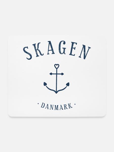 Skagen Danmark Anker Dänemark Herz - Mousepad (Querformat) - Weiß