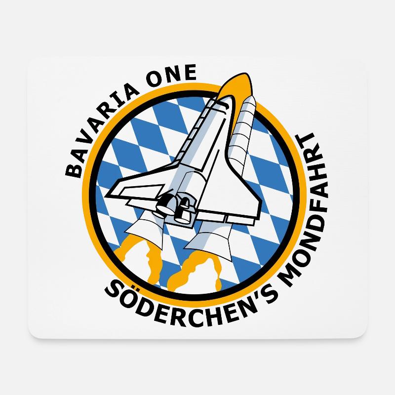 Bavaria One - Söderchen's Mondfahrt - Mousepad (Querformat) - Weiß