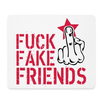 84 Doigts puants Doigts Moyens Fuck Fake Friends - Tapis de souris (format paysage) - blanc - Devant