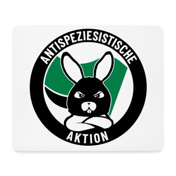 Antispeziesistische Aktion – Bunny - Mousepad (Querformat) - Weiß - Vorne