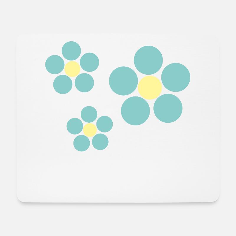 Blume - Mousepad (Querformat) - Weiß