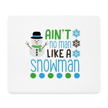 Bonhomme de neige - Tapis de souris (format paysage) - blanc - Devant