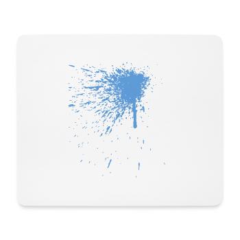 Une tache de couleur bleue - Tapis de souris (format paysage) - blanc - Devant