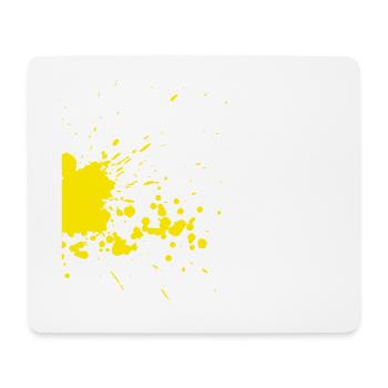 Ein gelber Farbfleck als Kunst - Mousepad (Querformat) - Weiß - Vorne