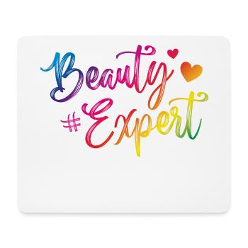 beauty expert bunt herz - Mousepad (Querformat) - Weiß - Vorne