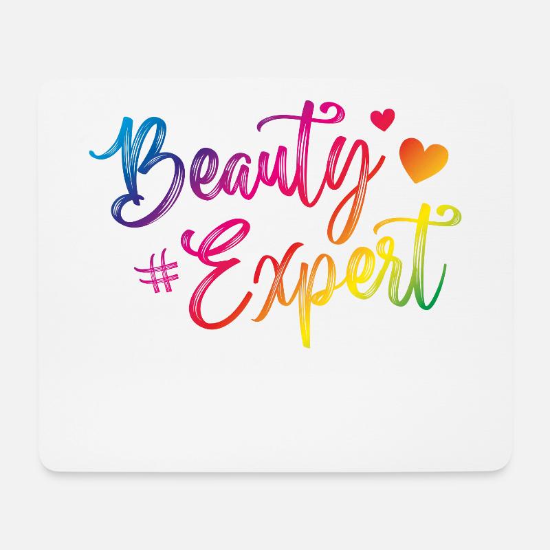 beauty expert bunt herz - Mousepad (Querformat) - Weiß