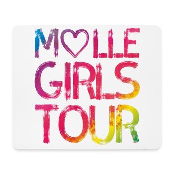 Malle girls tour heart colorful - Mouse Pad (horizontal) - white - Front