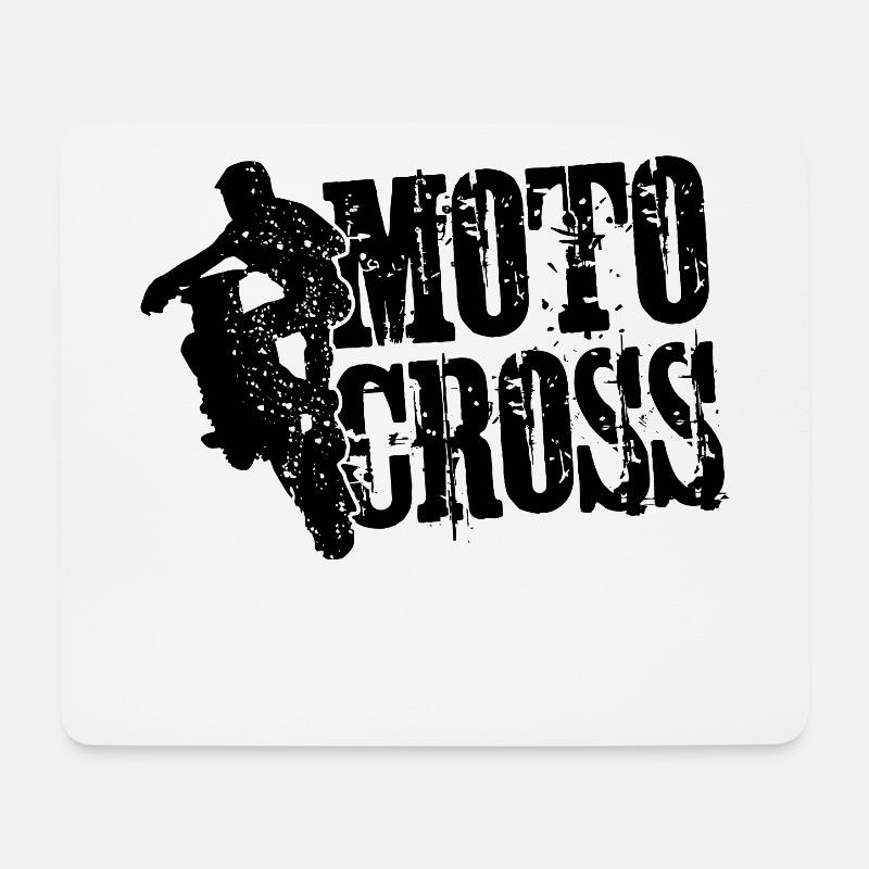 Motocross bike - Mousepad (Querformat) - Weiß