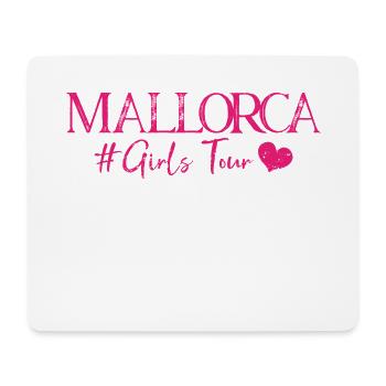Mallorca girls tour heart pink - Mouse Pad (horizontal) - white - Front