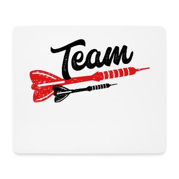 darts dartpfeil team - Mousepad (Querformat) - Weiß - Vorne