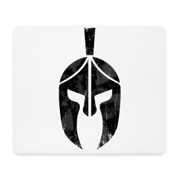 spartan helmet - Mouse Pad (horizontal) - white - Front