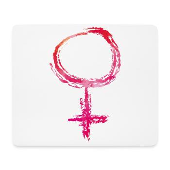 Girl female symbol colorful - Mouse Pad (horizontal) - white - Front