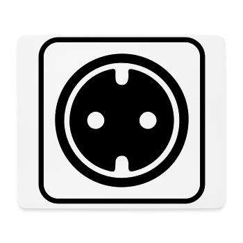 steckdose icon - Mousepad (Querformat) - Weiß - Vorne