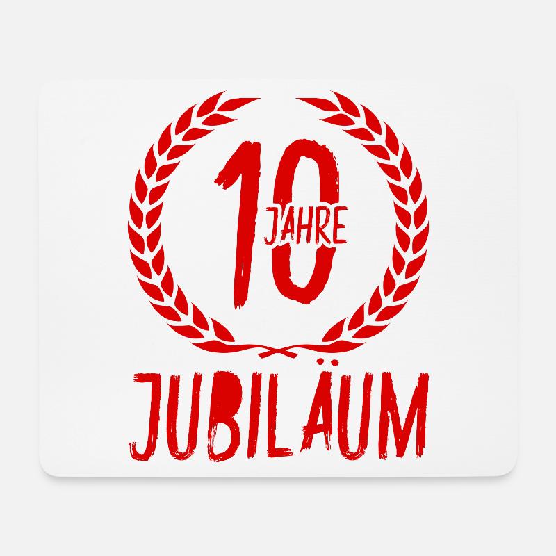 10 Jahre Jubiläum - Mousepad (Querformat) - Weiß