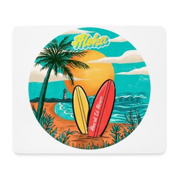 Aloha - Haiwai surf beach - Mouse Pad (horizontal) - white - Front