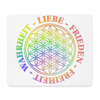 Liebe Frieden Freiheit Wahrheit BDL 4 - Mousepad (Querformat) - Weiß - Vorne