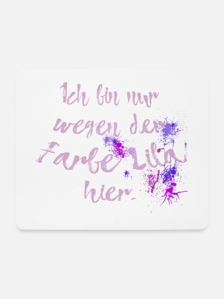 Farbe Lila – Spruch lustig Humor Art Geburtstag - Mousepad (Querformat) - Weiß
