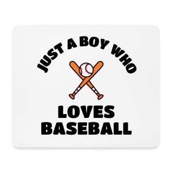 Juste un garçon qui aime le baseball - Tapis de souris (format paysage) - blanc - Devant