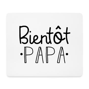 Bientôt Papa idée cadeau fête des pères futur papa - Tapis de souris (format paysage) - blanc - Devant