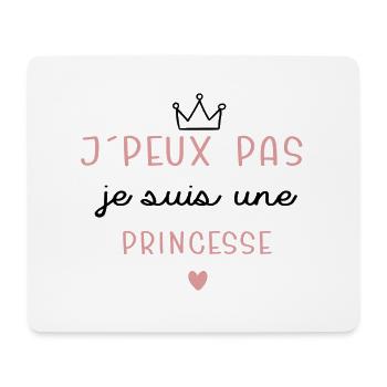 Je suis une princesse cadeau fille ado femme maman - Tapis de souris (format paysage) - blanc - Devant