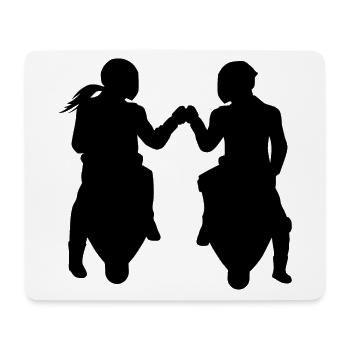 Bikercouple Couple Couple Motorcycle Sportbike Love - Mouse Pad (horizontal) - white - Front