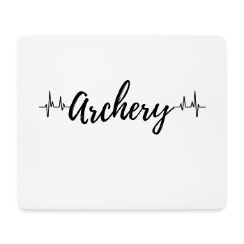 Archery heartbeat. - Mouse Pad (horizontal) - white - Front