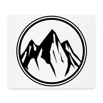 Montagnes symbole de la nature icône - Tapis de souris (format paysage) - blanc - Devant