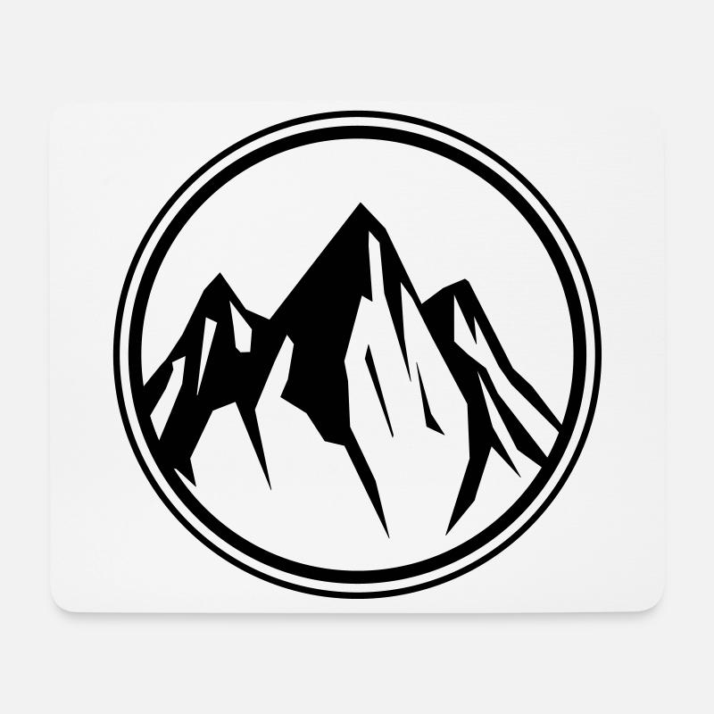 Berge Symbol Natur Icon - Mousepad (Querformat) - Weiß