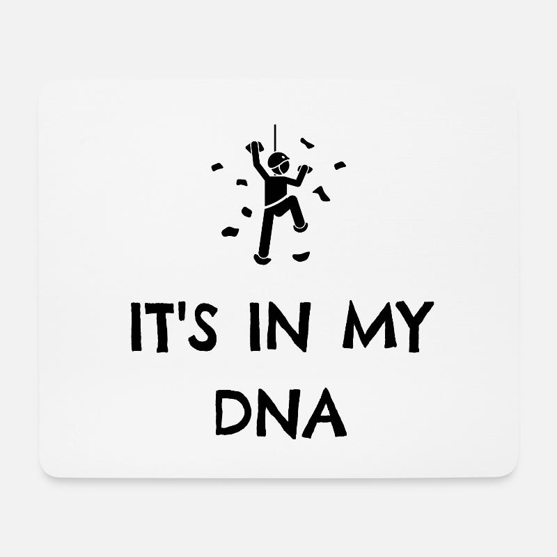 Klettern: Es liegt in meiner DNA - Mousepad (Querformat) - Weiß