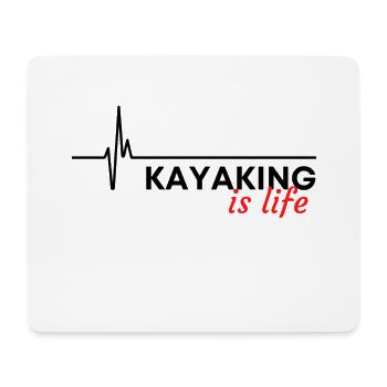 Kajakfahren ist Leben. - Mousepad (Querformat) - Weiß - Vorne