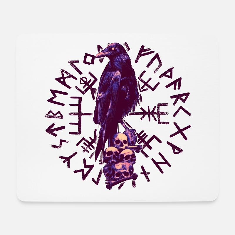 Viking Raven - Mouse Pad (horizontal) - white