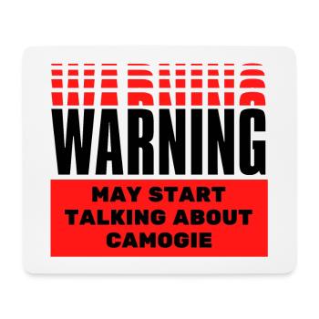 Warnung kann anfangen, über Camogie zu sprechen. - Mousepad (Querformat) - Weiß - Vorne