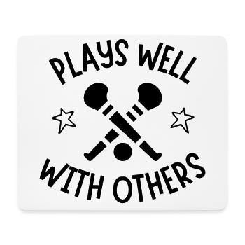Hurling: Spielt gut mit anderen. - Mousepad (Querformat) - Weiß - Vorne