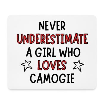 Never underestimate a girl who loves camogie - Mouse Pad (horizontal) - white - Front