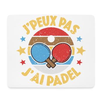 Je Peux Pas J'ai Padel Joueur Tennis Paddle Cadeau - Tapis de souris (format paysage) - blanc - Devant