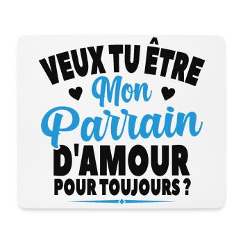 Veux Tu Être Mon Parrain D'amour Annonce Grossesse - Tapis de souris (format paysage) - blanc - Devant